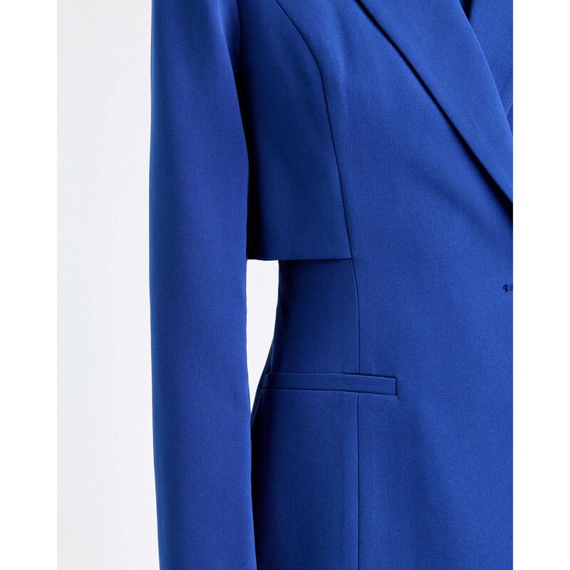 Cue Cobalt Side Storm Flap Detail Blazer image number 2